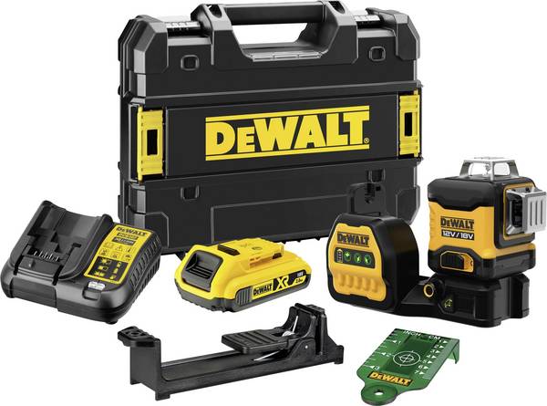 DEWALT DCE089D1G18 Multilijnlaser Groene laser Reikwijdte (max.): 50 m