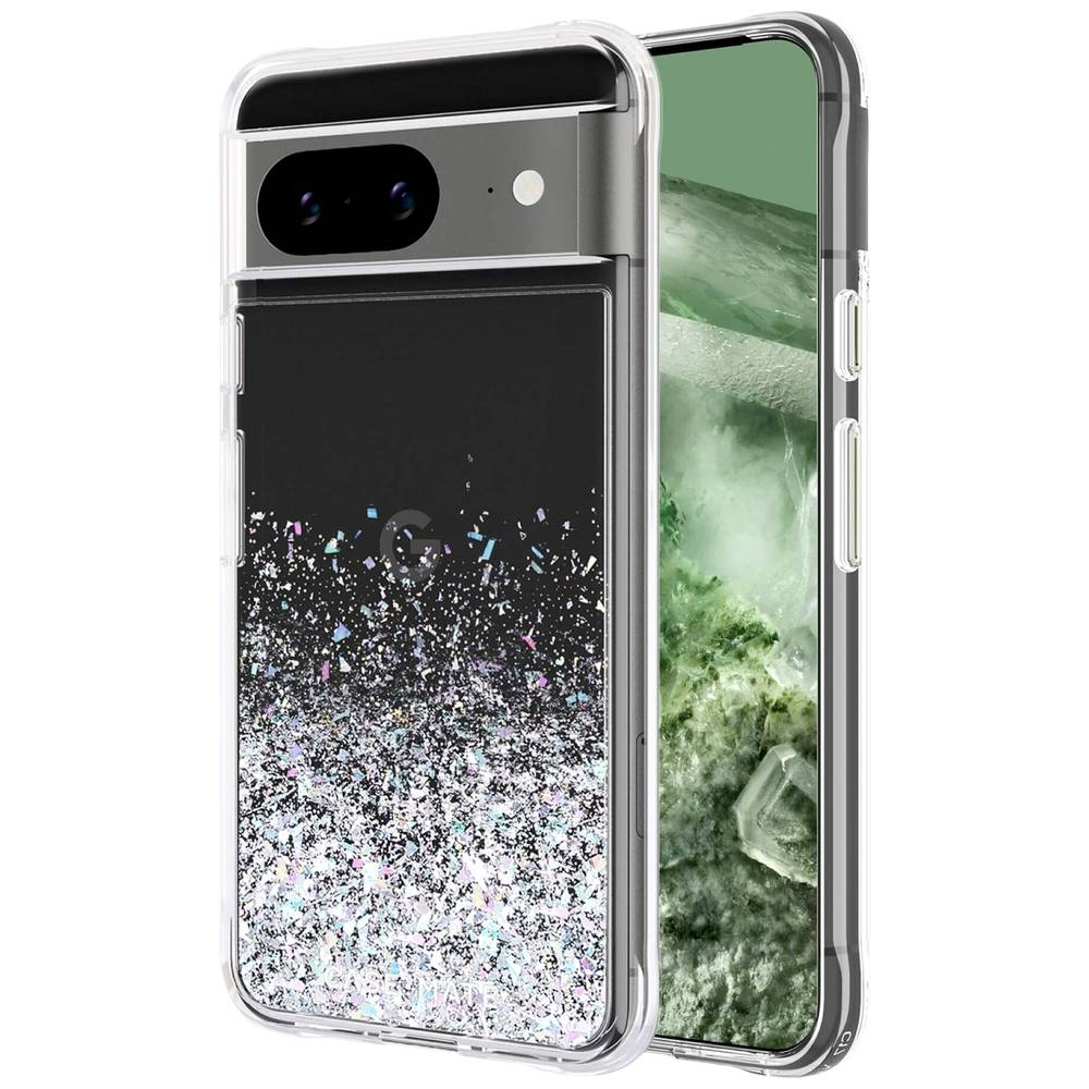 Case-Mate Twinkle Ombre Case Backcover Google Pixel 8 Transparant, Glitter