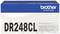 Verpakking van een Brother-drumunit DR248CL, compatibel met verschillende Brother-printermodellen. Bevat informatie over geschiktheid.