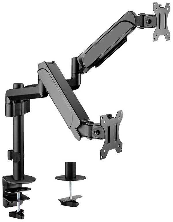 VALUE Dual LCD Monitorarm, 4 draaipunten, tafel montage