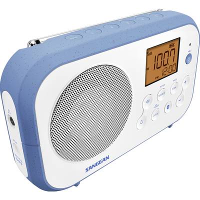 Sangean PR-D12 BT Radio Middengolf, VHF (FM) Bluetooth  Wit, Blauw