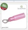 Quadrios 23C516 Ringkabelschoen Dwarsdoorsnede (max.): 1.5 mm² Schachtdiameter: 4.3 mm Deels geïsoleerd Rood 50 stuk(s)