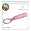 Quadrios 23C519 Ringkabelschoen Dwarsdoorsnede (max.): 1.5 mm² Schachtdiameter: 8.5 mm Deels geïsoleerd Rood 50 stuk(s)