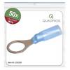 Quadrios 23C525 Ringkabelschoen Dwarsdoorsnede (max.): 2.5 mm² Schachtdiameter: 10.5 mm Deels geïsoleerd Blauw 50 stuk(s)