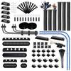Quadrios 23CA257 Kabelhouderassortiment 23CA257 Bundel-Ø (bereik) 1 tot 40 mm Zwart 184 onderdelen