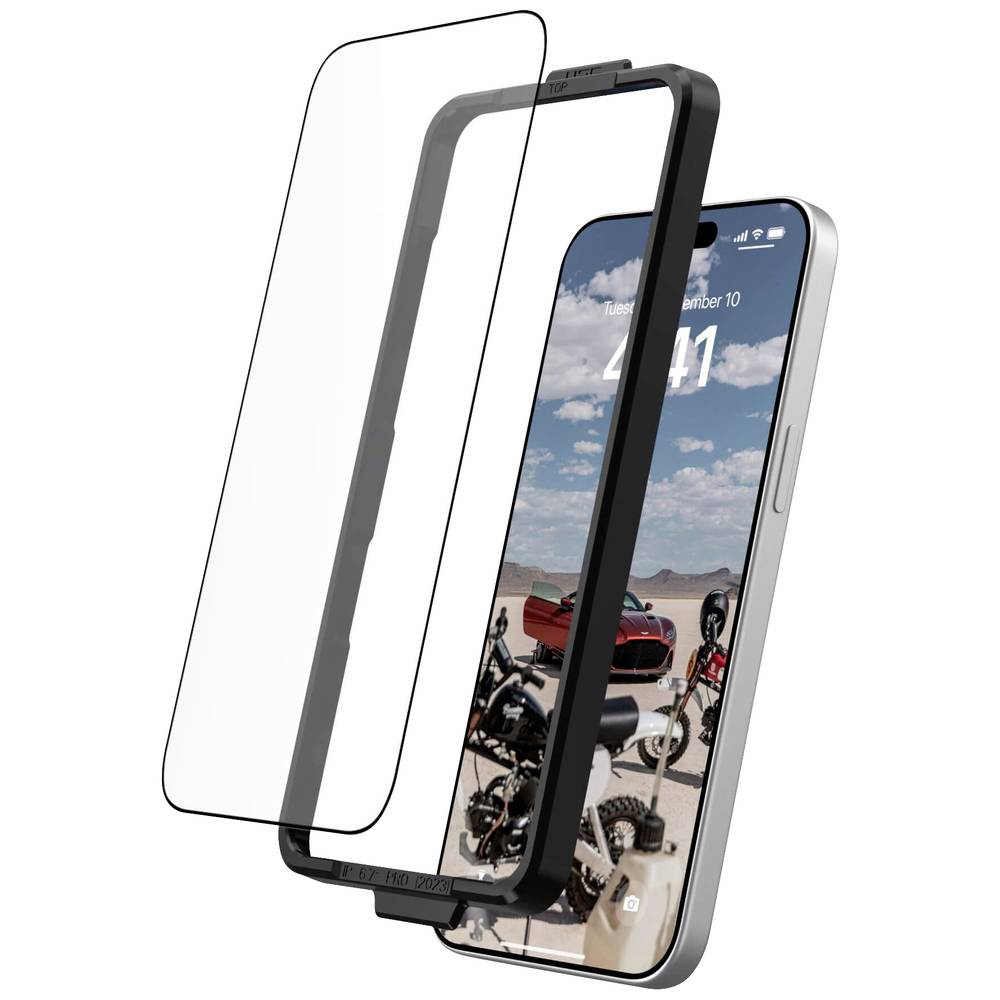Urban Armor Gear Plus Tempered Glass Screenprotector (glas) Geschikt voor: iPhone 15 Pro Max 1 stuk(