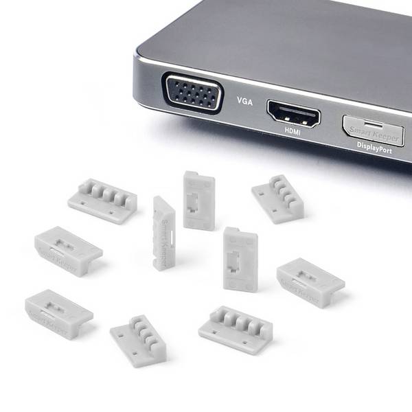 Smartkeeper DisplayPort-slot DL04P1GY  Set van 10 stuks Grijs  Zonder sleutel DL04P1GY