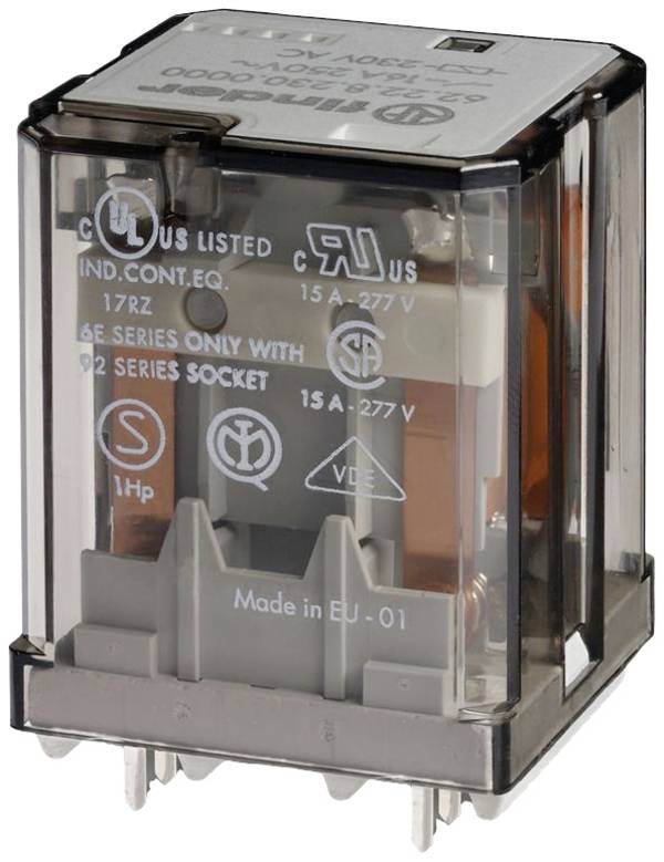 Finder 62.32.8.230.4040 Steekrelais 230 V/AC 16 A 2x wisselcontact 1 stuk(s)
