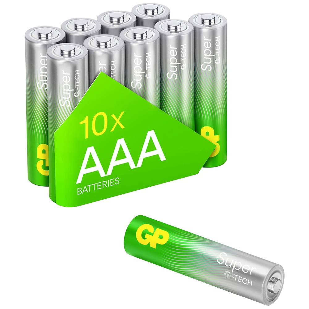 GP Super Alkaline batterij - AAA - 10-pack - actieblister(6+4)