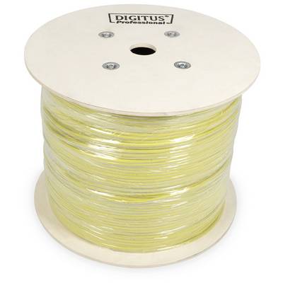 Grote kabelrol met geel kabel, gemarkeerd met 'DIGITUS Professional'.