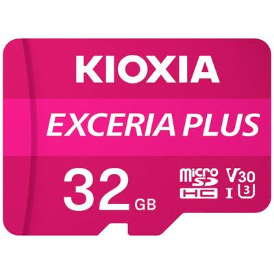 Kioxia EXCERIA PLUS microSDHC-kaart 32 GB A1 Application Performance Class, UHS-I, v30 Video Speed Class A1-vermogenssta