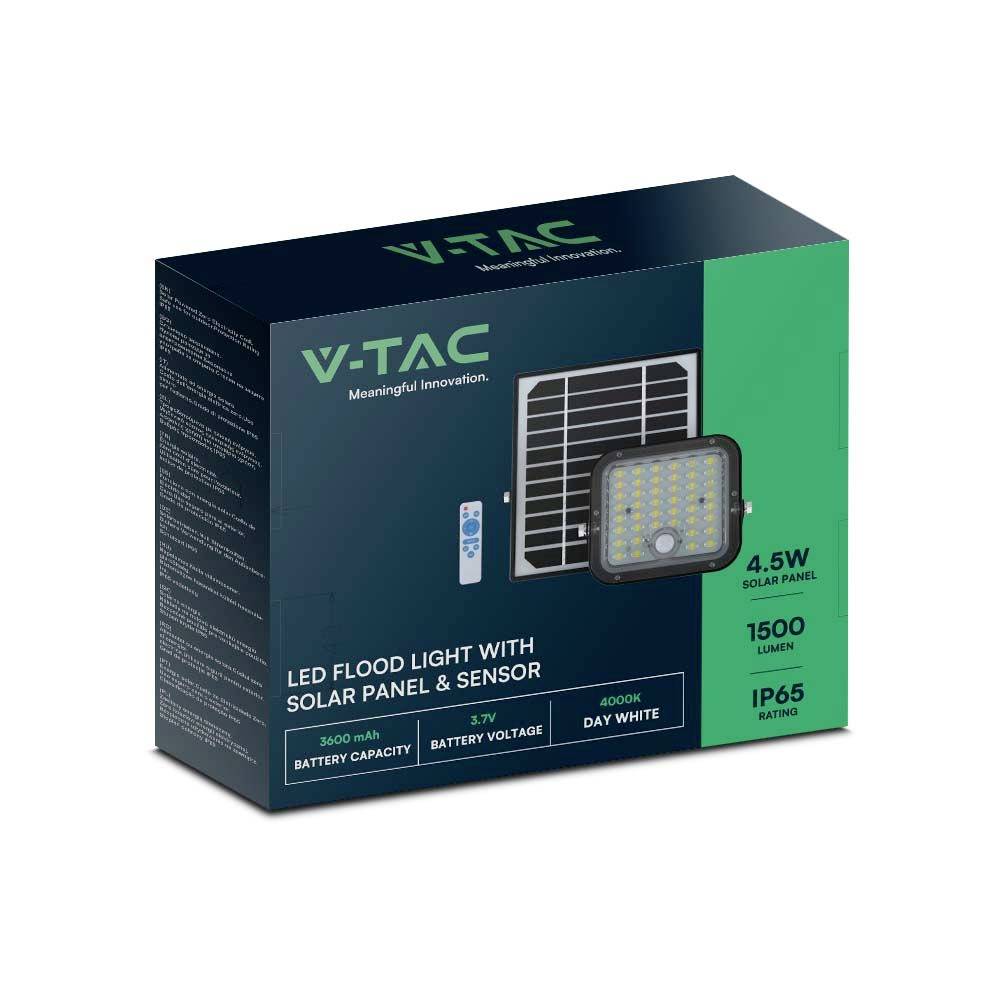 V-TAC VT-411 10314 LED-schijnwerper, Zonne-energiemodule 10 W Lichtkleur (naam): Neutraalwit-7
