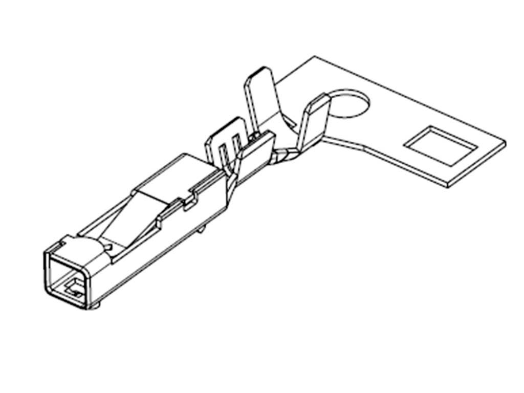 Molex 503978001 Platte stekker (female) 1 stuk(s) Tape