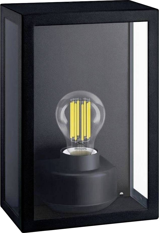 Philips LED Alzor 8720169266414 Buitenlamp (wand) E27 Zwart-0