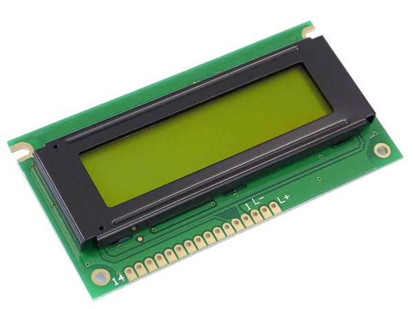 Display Elektronik LC-display Zwart Geel-groen (b x h x d) 84 x 44 x 10.5 mm DEM16217SYH-PY-CYR