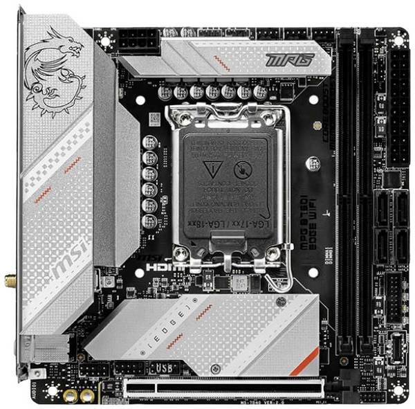 MSI MPG B760I EDGE WIFI Moederbord Socket Intel LGA 1700 Vormfactor Mini-ATX Moederbord chipset Intel® B760