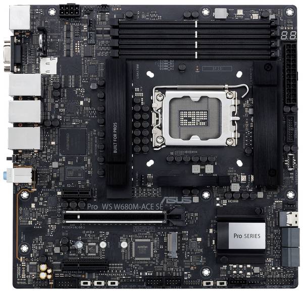 Asus PRO WS W680M-ACE SE Moederbord Socket Intel LGA 1700 Vormfactor Micro-ATX Moederbord chipset Intel® W680