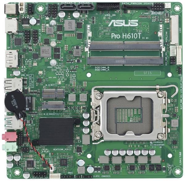 Asus PRO H610T-CSM Moederbord Socket Intel LGA 1700 Vormfactor Mini-ITX Moederbord chipset Intel® H610