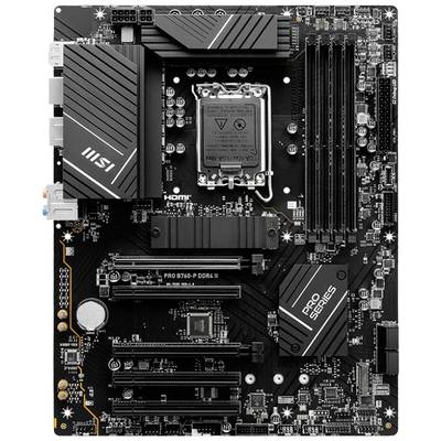 MSI PRO B760-P DDR4 II Moederbord Socket Intel LGA 1700 Vormfactor ATX Moederbord chipset Intel® B760