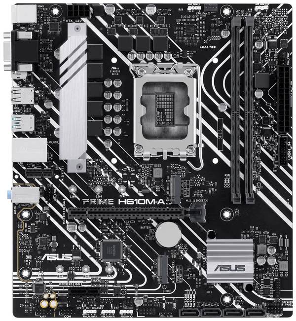 Asus PRIME H610M-A-CSM Moederbord Socket Intel LGA 1700 Vormfactor Micro-ATX Moederbord chipset Intel® H610