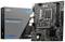Moederbord MSI PRO H610M-G naast de verpakking, toont aansluitingen en uitbreidingssleuven. Geschikt voor Intel-processors, compact en functioneel.