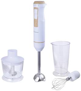 Conrad Bergner Staafmixer 800 W Met maatbeker, Met hakmolenopzet Wit, Hout aanbieding