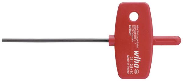 Wiha 00894 Inbussleutel Sleutelbreedte (metrisch): 1.5 mm Koplengte: 60 mm Afmeting, lengte: 95 mm
