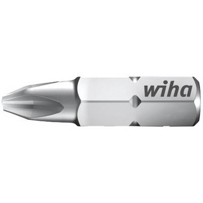 Bits schroevendraaier met kruiskop profiel en 'wiha'-logo aan de zijkant, geschikt voor schroefwerkzaamheden in verschillende toepassingen.