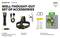 'Armtek Wizard C2 WG Accessoireset: Zaklamp, 18650 Li-Ion accu, USB-oplader, Hoofdhouder, Staalclip, 2 O-ringen, Handleiding.'