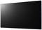 Een grote, moderne, zwarte flatscreen-televisie met een uitgeschakeld scherm, afgebeeld tegen een witte achtergrond.