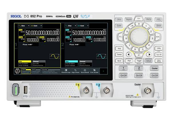 Rigol DG822 Pro Functiegenerator  1 µHz - 25 MHz 2-kanaals Sinus, Blok, Zaagtand, Puls, Arbitrair, Ruis