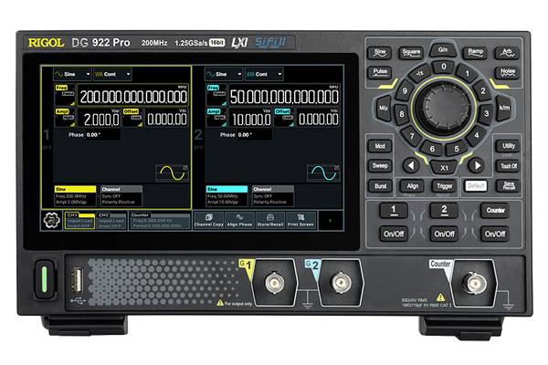 Rigol DG912 Pro Functiegenerator  1 µHz - 150 MHz 2-kanaals Sinus, Blok, Zaagtand, Puls, Arbitrair