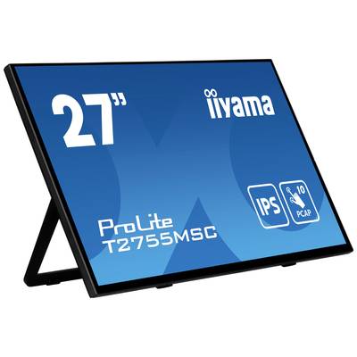 iiyama 27 inch monitor, ProLite T2755MSC, met IPS-display en 10-punts touchscreenfunctie.