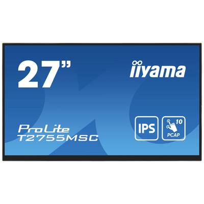27-inch display van iiyama, model ProLite T2755MSC, met IPS en 10-punts PCAP touchscreen-technologie.