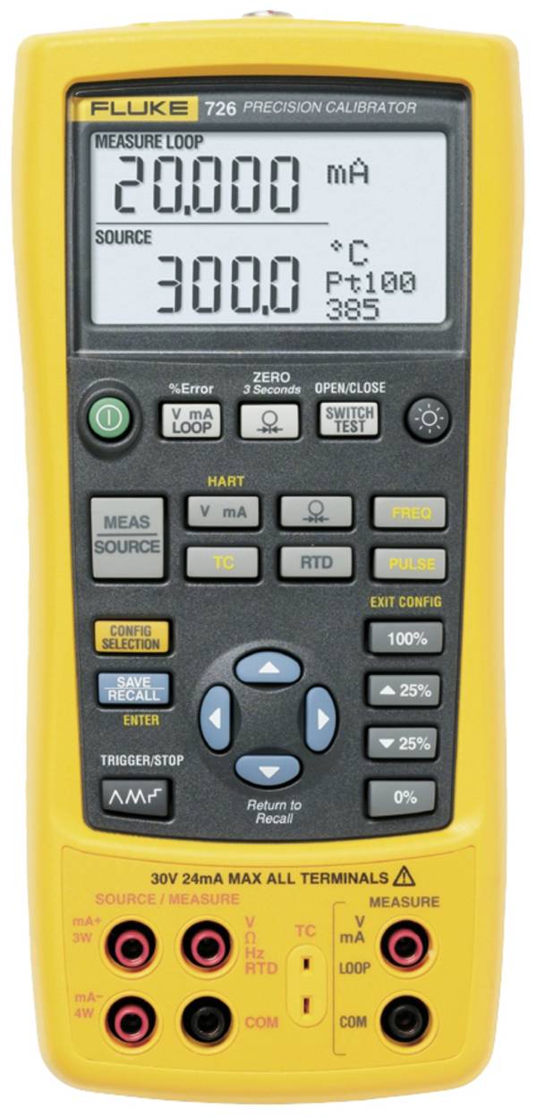 Fluke FLUKE-726/APAC/EMEA Multifunctionele kalibrator  Druk, Frequentie, Spanning, Stroomsterkte, Weerstand