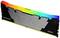 Kingston FURY DDR4-werkgeheugenmodule met RGB-verlichting en zwarte behuizing.