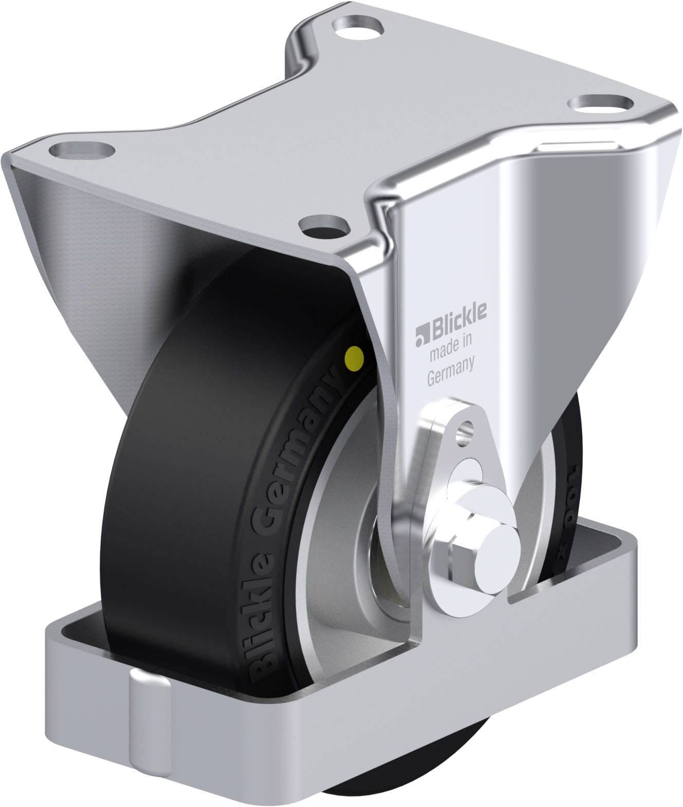 Blickle B-ALEV 100K-EL-FS Plaatstalen bokwiel Wieldiameter: 100 mm Draagvermogen (max.): 200 kg 1 stuk(s)