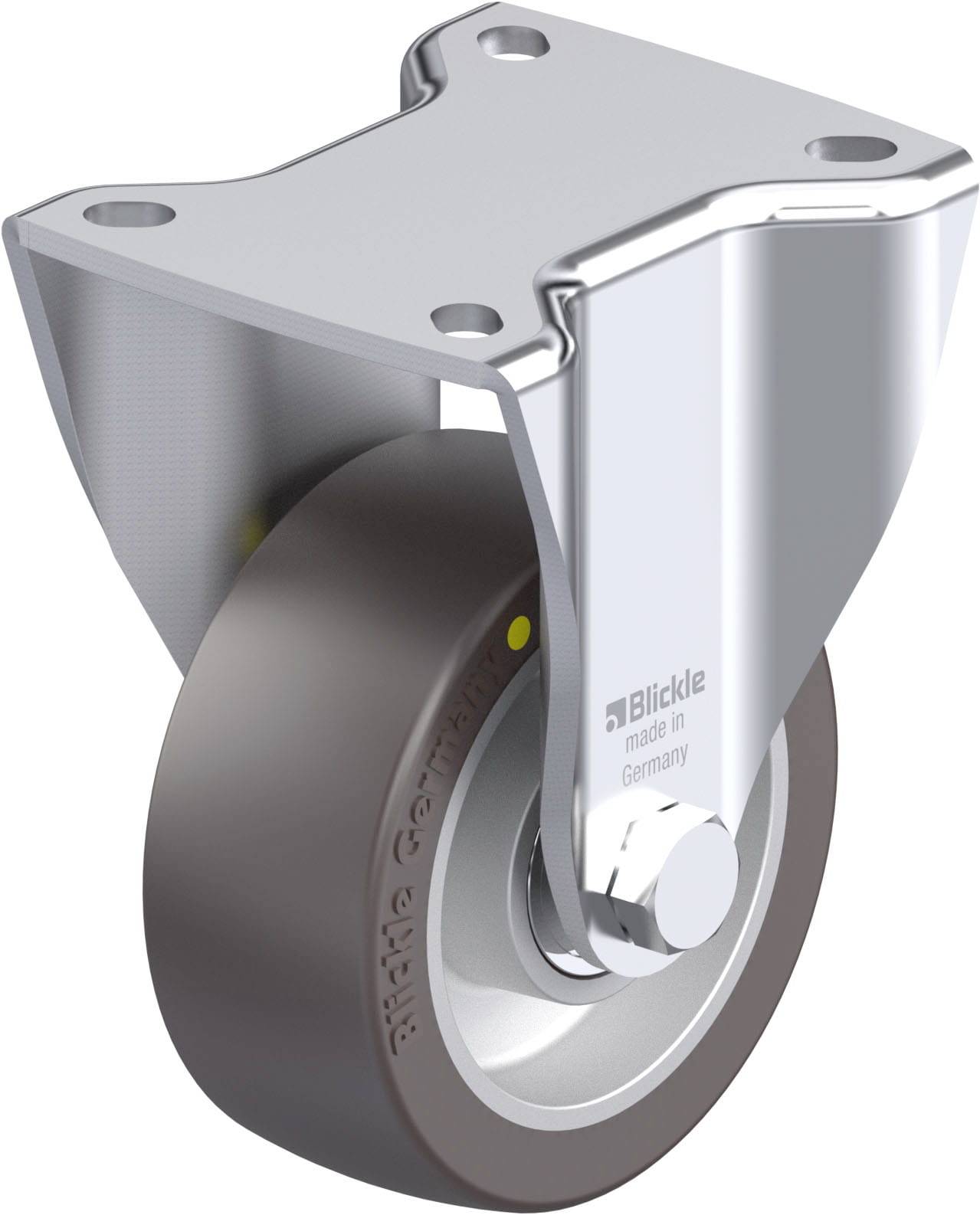 Blickle BH-ALST 100K-1-AS Plaatstalen bokwiel Wieldiameter: 100 mm Draagvermogen (max.): 320 kg 1 stuk(s)