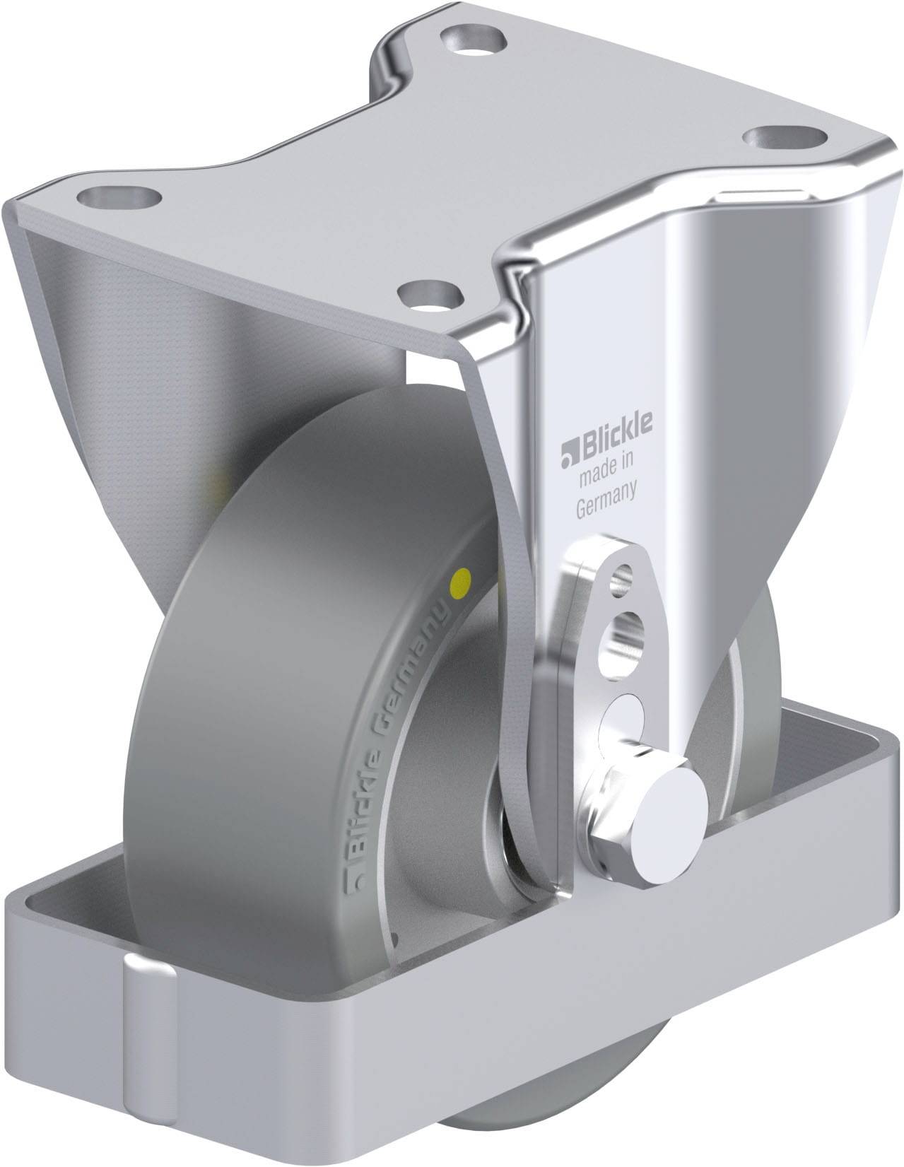 Blickle BH-ALTH 100K-1-AS-FS Plaatstalen bokwiel Wieldiameter: 100 mm Draagvermogen (max.): 350 kg 1 stuk(s)