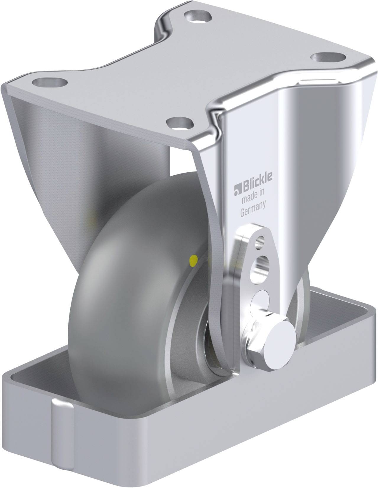 Blickle BH-ALTH 101K-1-AS-CO-FS Plaatstalen bokwiel Wieldiameter: 100 mm Draagvermogen (max.): 420 kg 1 stuk(s)