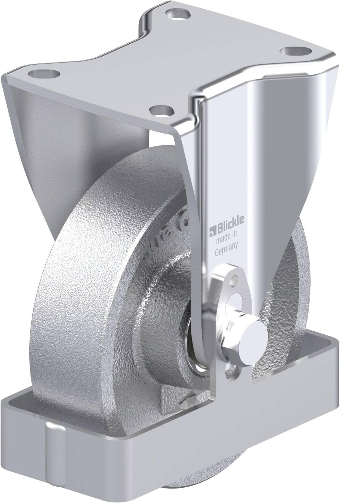 Blickle BH-G 125K-1-FS Plaatstalen bokwiel Wieldiameter: 125 mm Draagvermogen (max.): 450 kg 1 stuk(s)