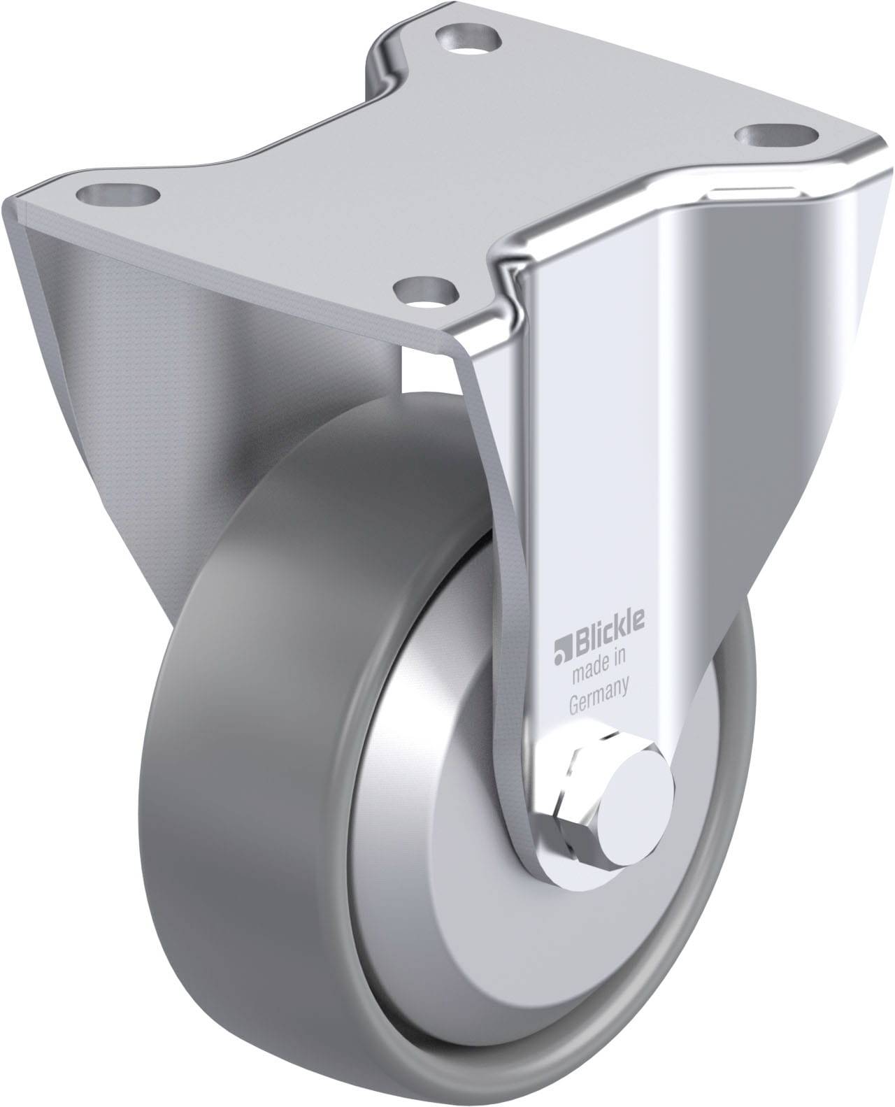 Blickle BH-PO 100G-1-ELS-FA Plaatstalen bokwiel Wieldiameter: 100 mm Draagvermogen (max.): 280 kg 1 stuk(s)