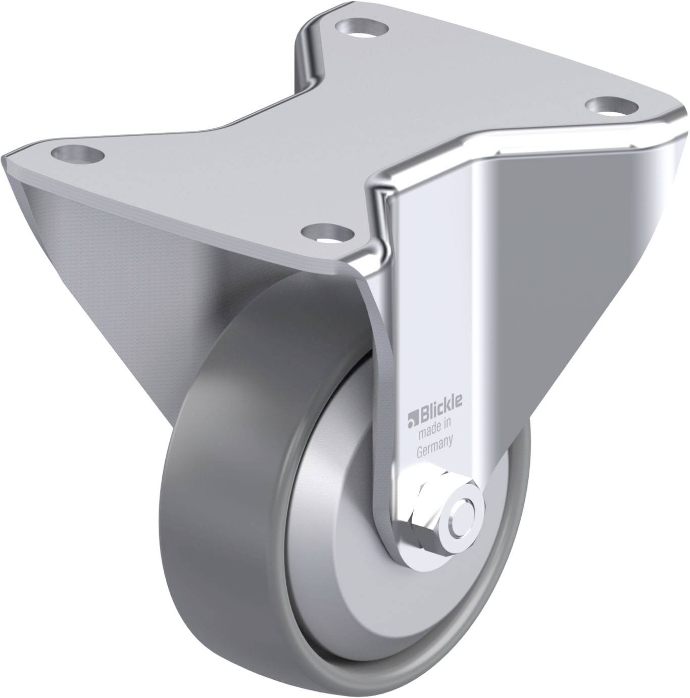 Blickle BH-PO 100G-3-ELS-FA Plaatstalen bokwiel Wieldiameter: 100 mm Draagvermogen (max.): 280 kg 1 stuk(s)