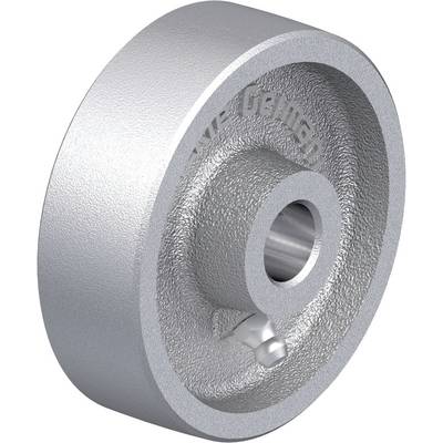 Metalen rol met cilindrische vorm, gestructureerde oppervlakte en centrale boring, waarschijnlijk voor industriële toepassingen.