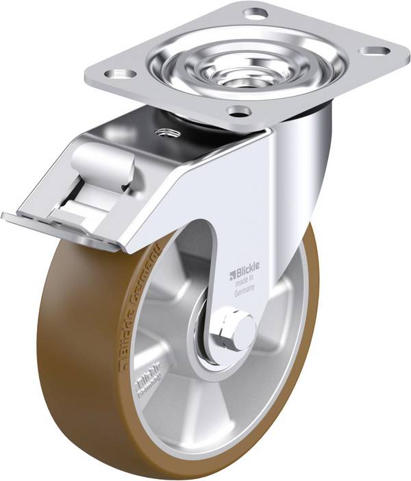 Blickle L-ALB 125K-FI Plaatstalen zwenkwiel Wieldiameter: 125 mm Draagvermogen (max.): 250 kg 1 stuk(s)