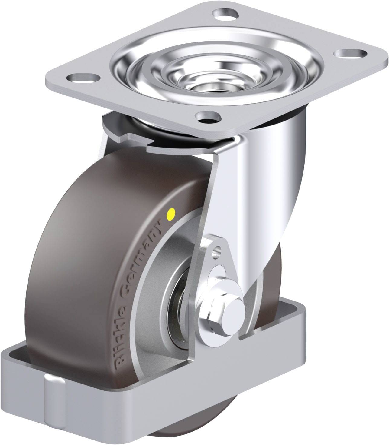 Blickle L-ALST 100K-AS-FS Plaatstalen zwenkwiel Wieldiameter: 100 mm Draagvermogen (max.): 250 kg 1 stuk(s)