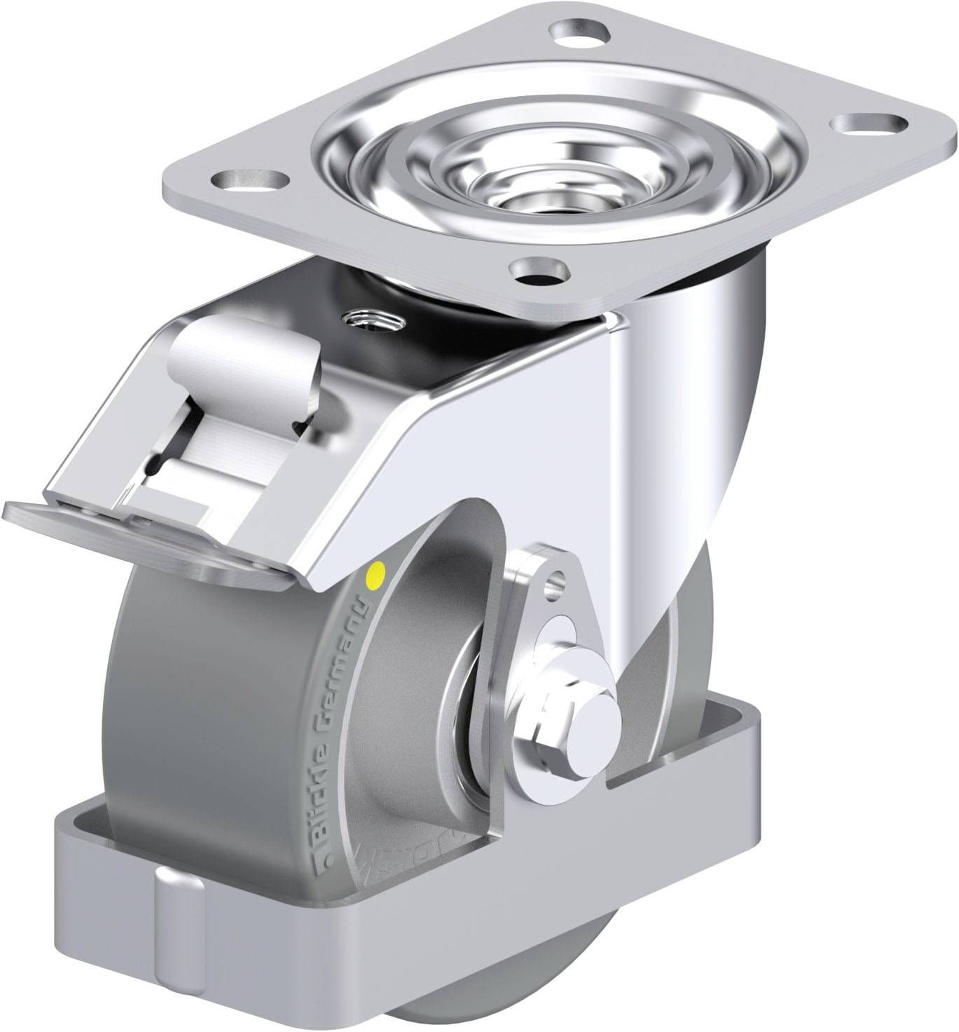 Blickle L-ALTH 100K-FI-AS-FS Plaatstalen zwenkwiel Wieldiameter: 100 mm Draagvermogen (max.): 250 kg 1 stuk(s)