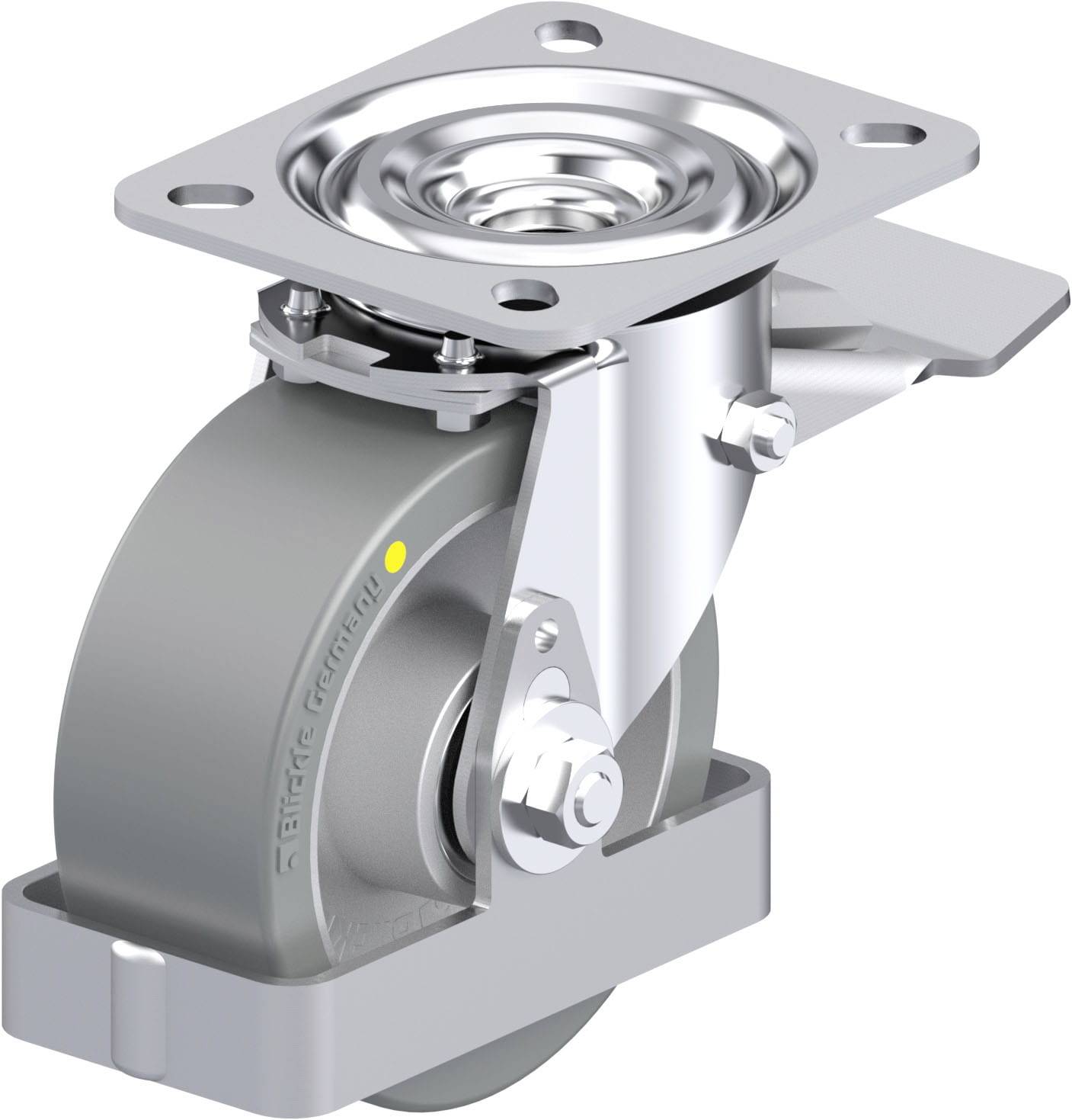 Blickle L-ALTH 100K-ST-AS-FS Plaatstalen zwenkwiel Wieldiameter: 100 mm Draagvermogen (max.): 250 kg 1 stuk(s)