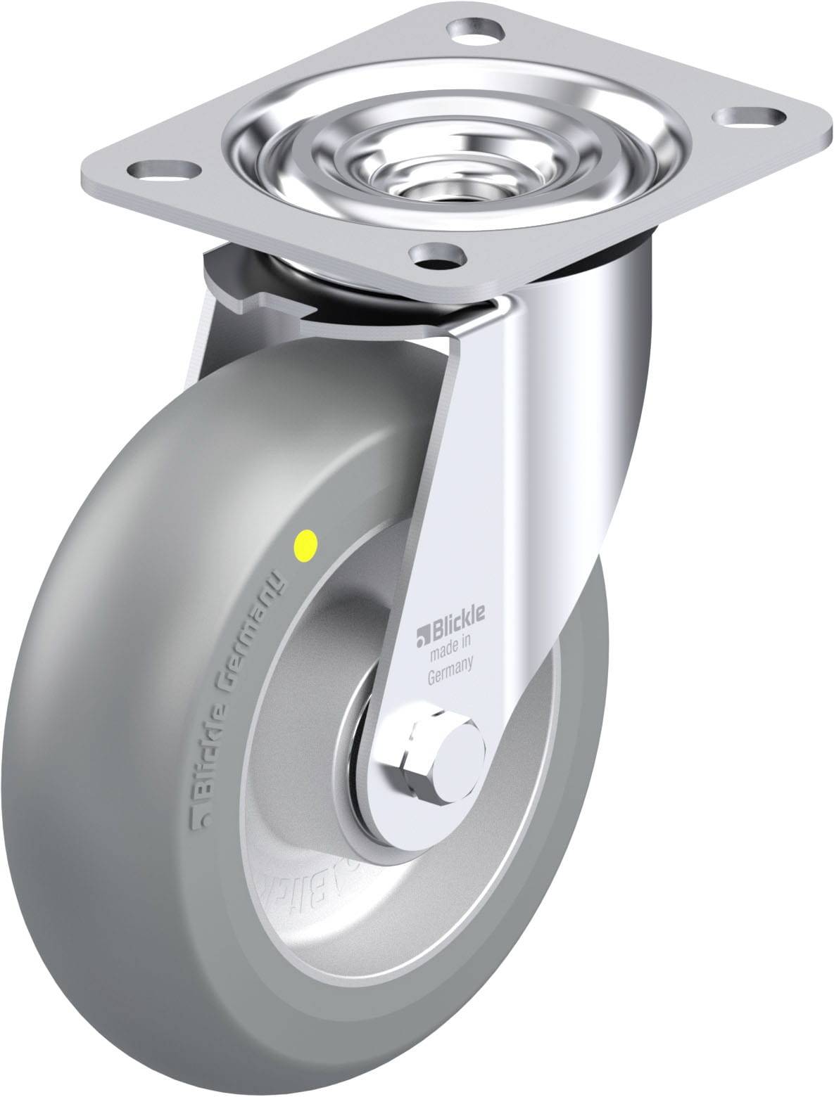 Blickle L-ALTH 125K-AS-CO Plaatstalen zwenkwiel Wieldiameter: 125 mm Draagvermogen (max.): 250 kg 1 stuk(s)