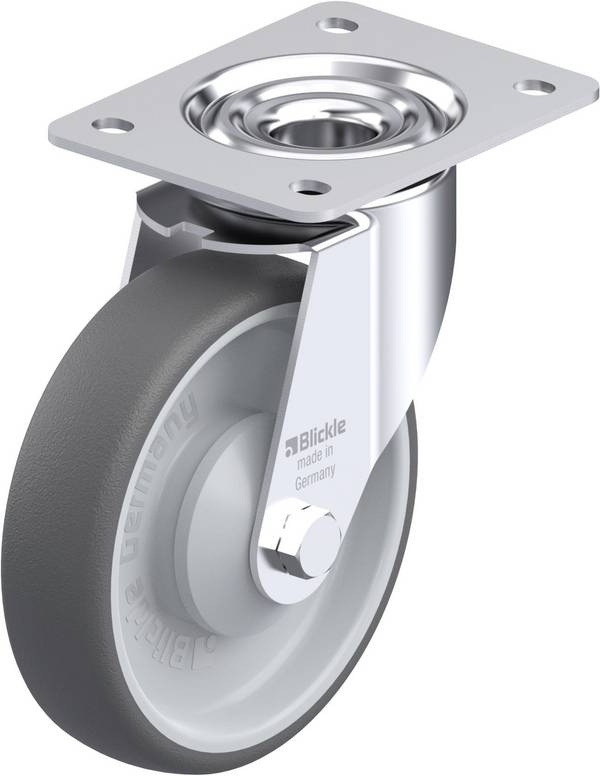 Blickle LE-PATH 160KA Plaatstalen zwenkwiel Wieldiameter: 160 mm Draagvermogen (max.): 300 kg 1 stuk(s)